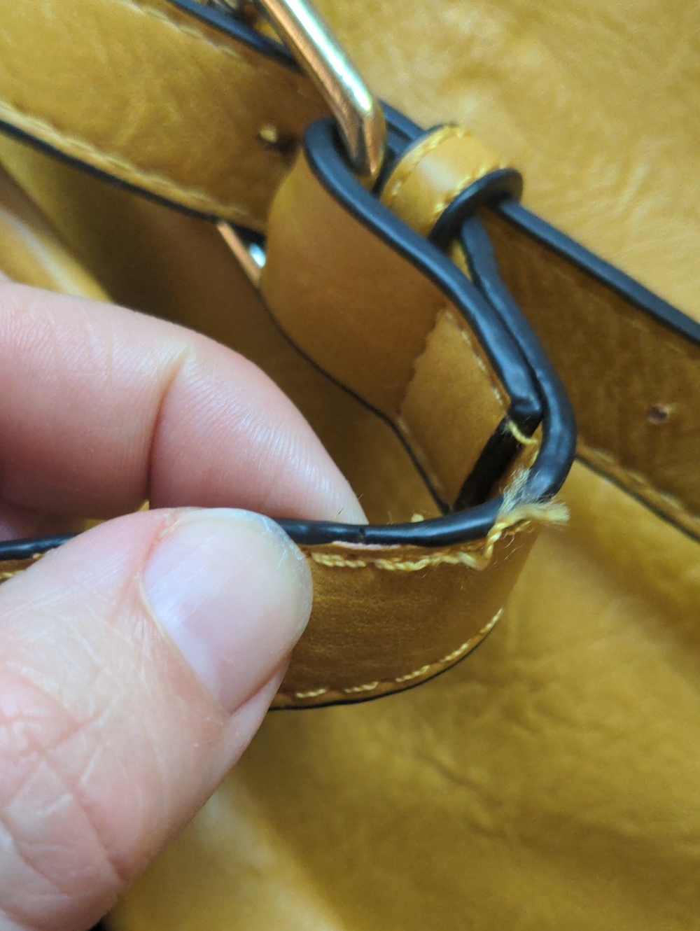 Jen & Co Mustard Yellow Crossbody Purse Vegan Leather Bag - Picture 9 of 9